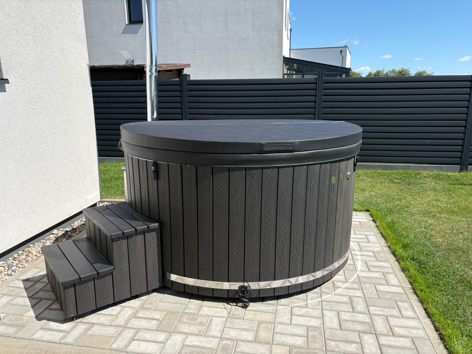 Lauko apvalus kubilas (išorinė krosnelė) 1.8m vidus / 2.0m išorė - Image 6